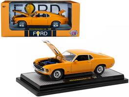 M2 - 1970 Ford Mustang Mach 1 428 Grabber Stripes Limited Edition to 5250 pieces Worldwide 1/24 - Orange With Black