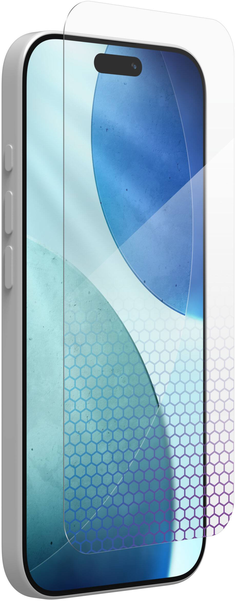 Angle. ZAGG - XTR 5 Blue Light Glass Screen Protector for Apple iPhone 17 - Clear.