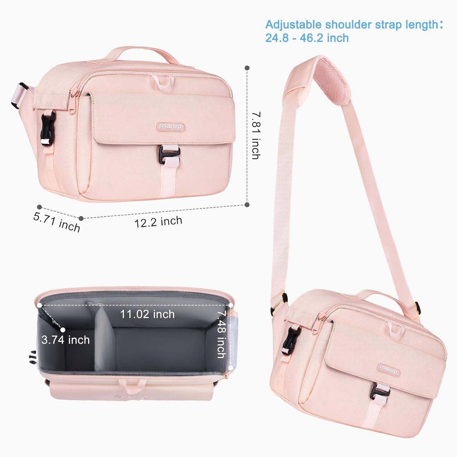 Adjustable shoulder strap length: 24.8 - 46.2 inch

moriso

7.81 inch

5.71 inch

12.2 inch

3.74 inch

11.02 inch

7.48 inch