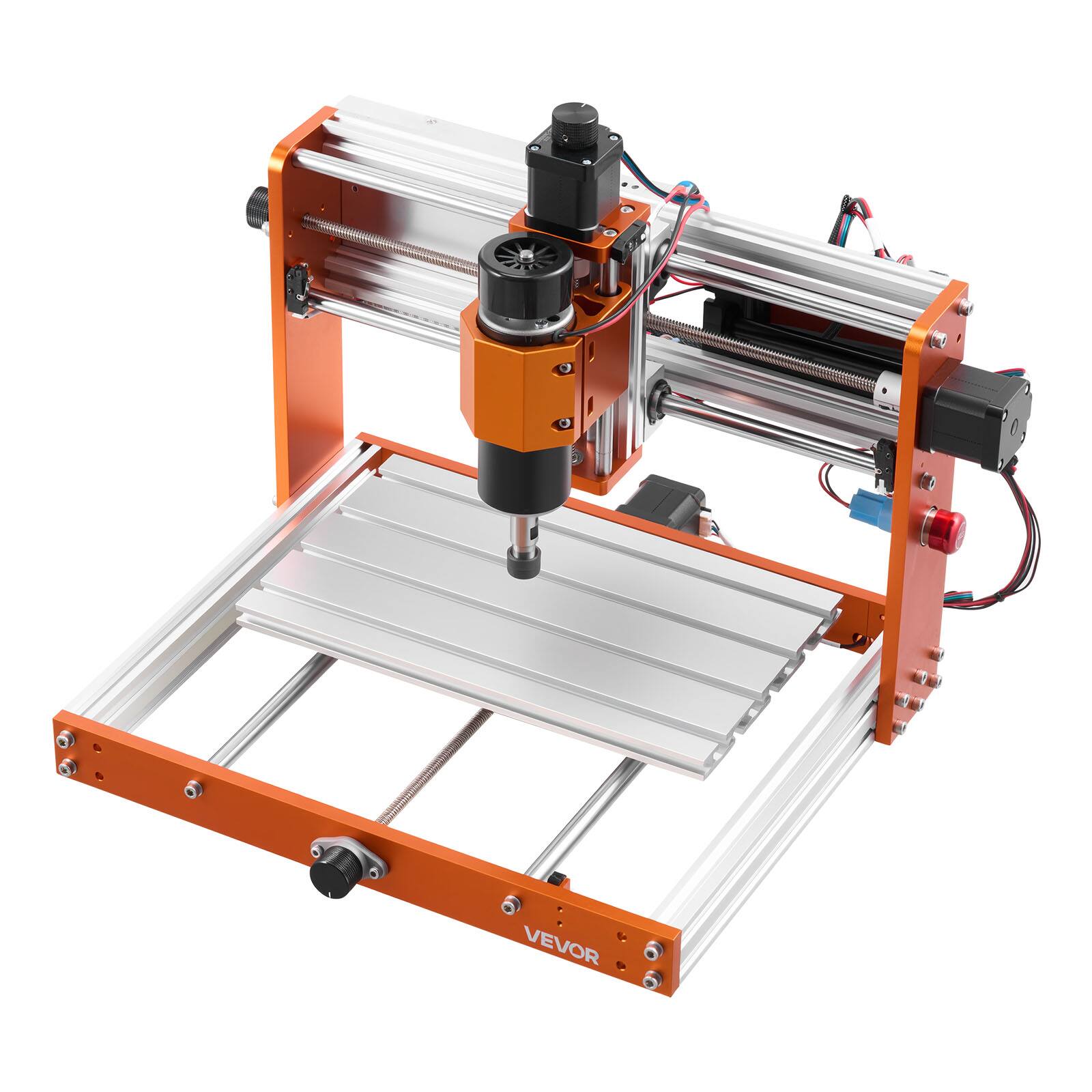 Alt View 5. VEVOR - CNC Router Machine, 500W Spindle, 3-Axis Wood Engraving Milling Machine, with 300 x 180 x 80 mm Working Area, Offline.