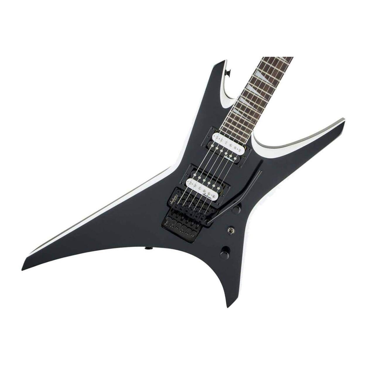 Back. Jackson - Jackson JS Series Warrior JS32 6 String Black with White Bevels Electric Guitar.