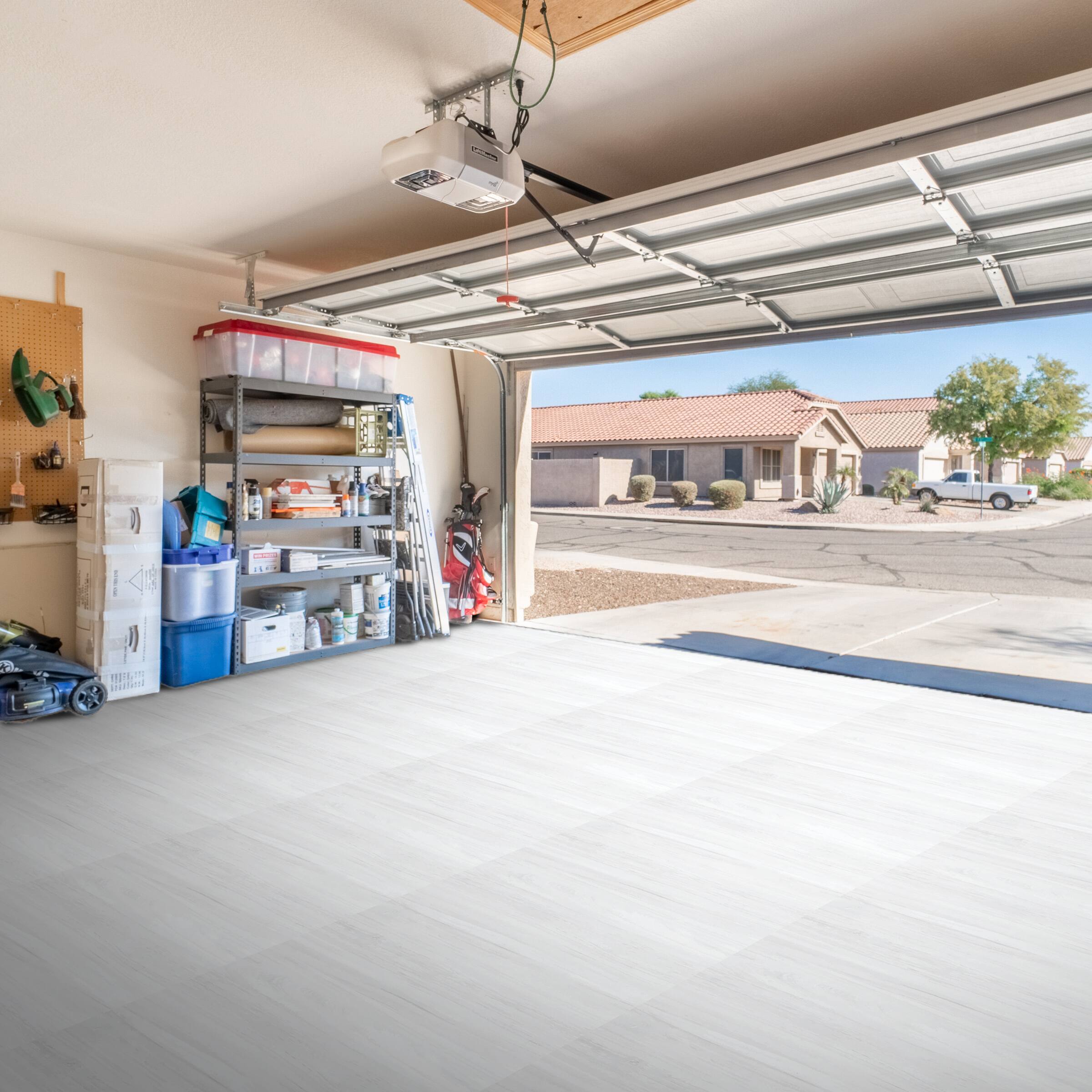 Alt View 5. Sorbus - Sorbus 144 Sq. Ft. Wood Grain Floor Tiles Foam Mat EVA Interlocking Mats Tile 3/8-Inch Thick Flooring Mats w/Borders - White.