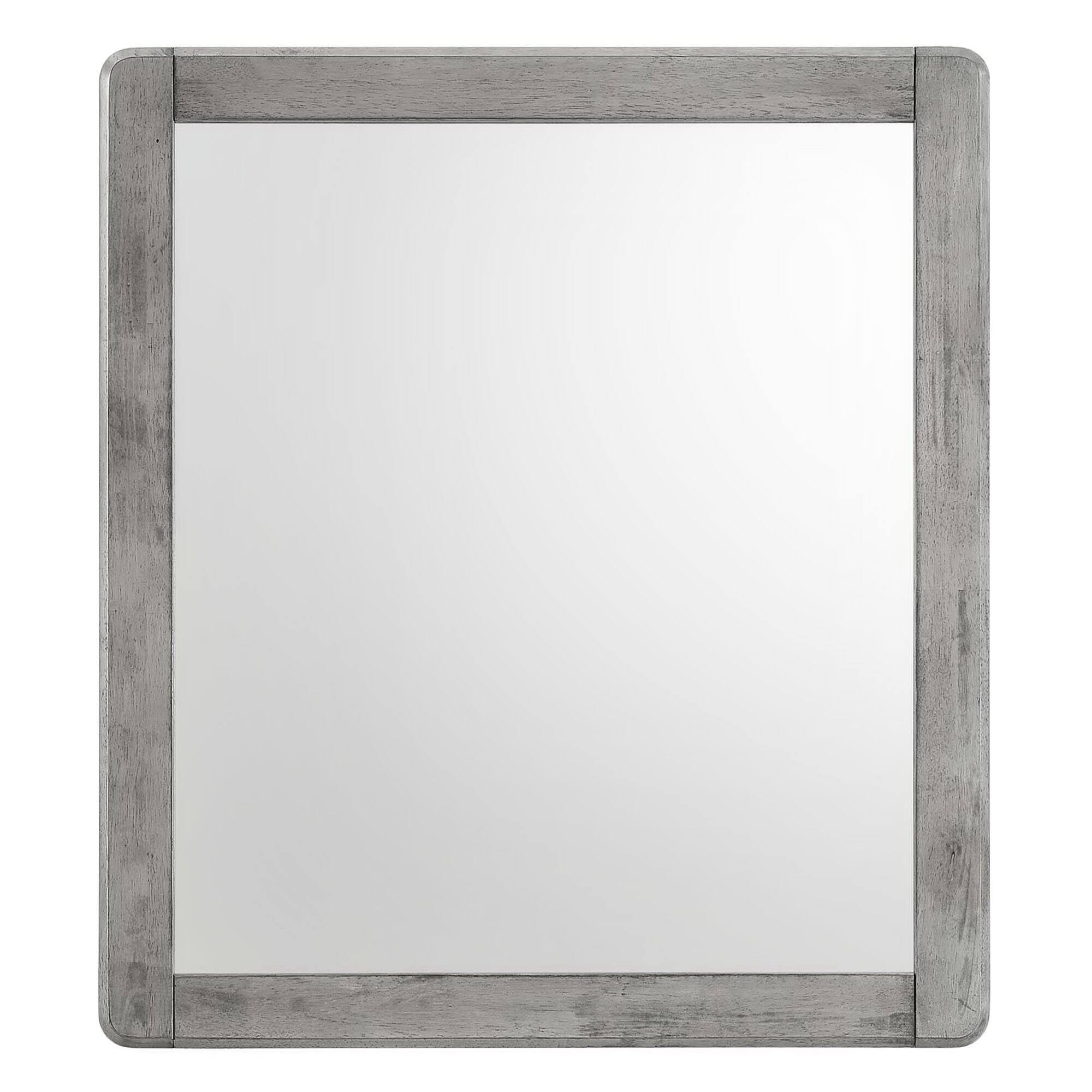 Back. Modway - Georgia Wood Mirror by Modway - Gray.