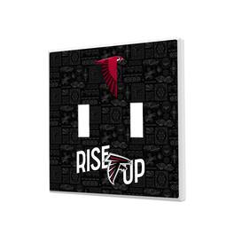 Keyscaper - Atlanta Falcons 2024 Illustrated Limited Edition Double Toggle Light Switch Plate - White
