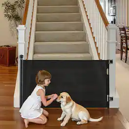 VEVOR - Retractable Baby Gate, Extends to 72.8 inch Wide, 38.5 inch Tall, with Security Lock, Easy to Use