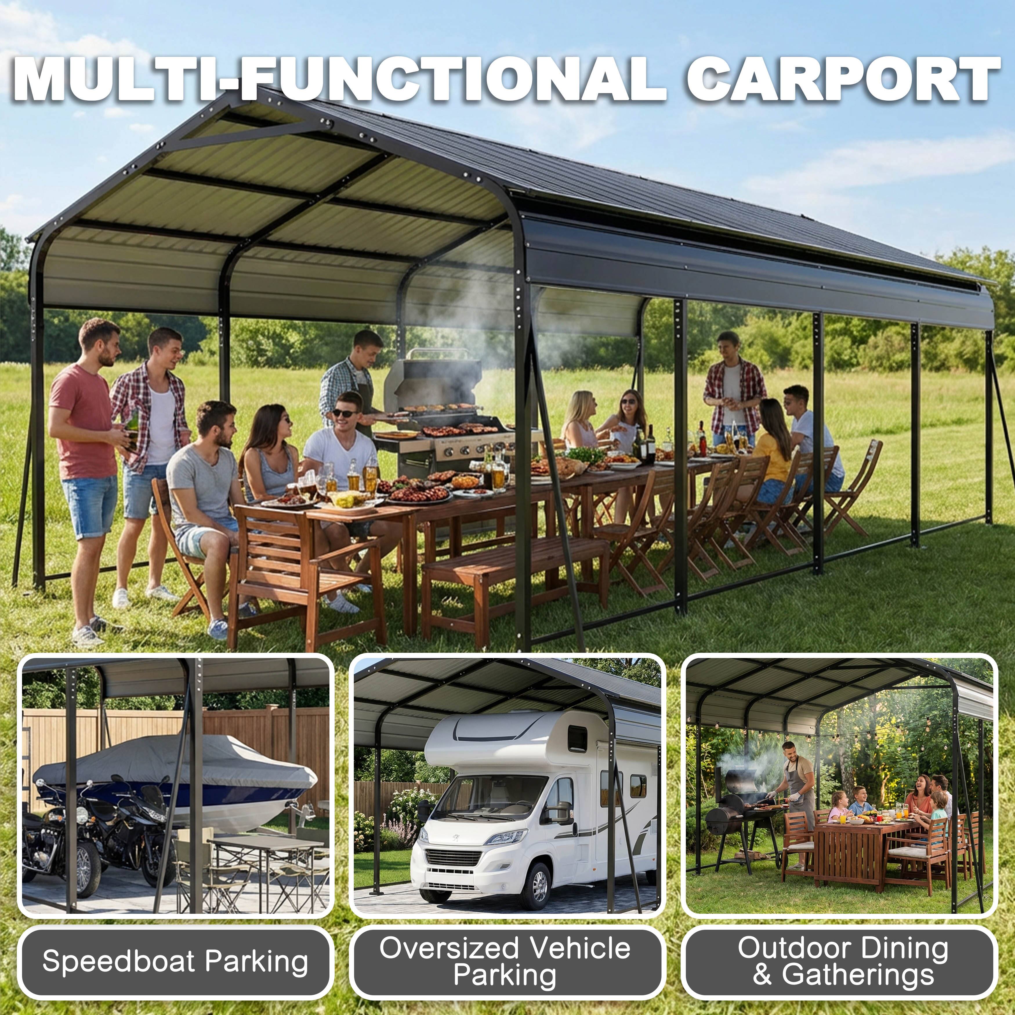MULTI-FUNCTIONAL CARPORT

- Oversized Vehicle Parking
- Speedboat Parking
- Outdoor Dining & Gatherings