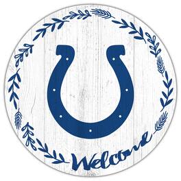 Fan Creations - Indianapolis Colts 12" Welcome Circle Sign - Multicolor