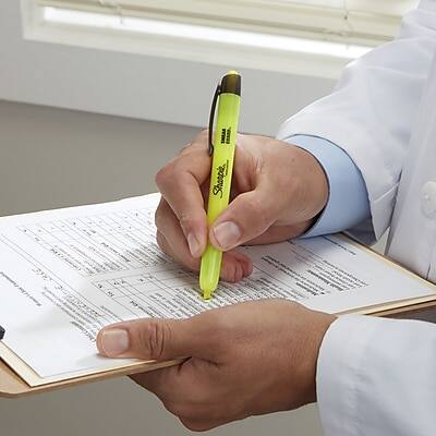 Alt View 1. Sharpie - Retractable Highlighter, Chisel Tip, 5/Pack - Assorted.