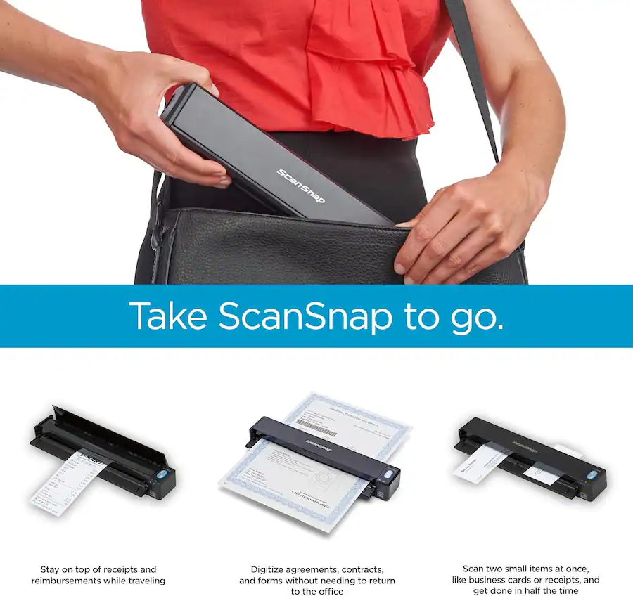 Ricoh ScanSnap iX100 (PA03688 B005) USB color Wireless Mobile Scanner ...