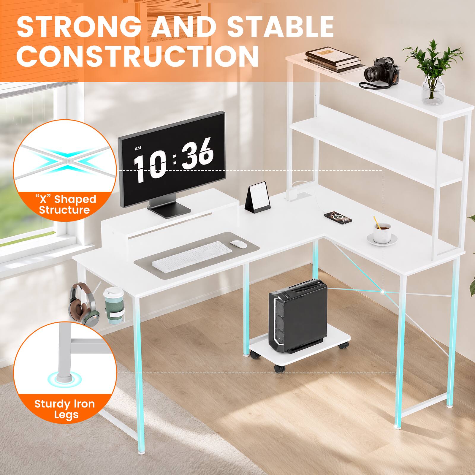 STRONG AND STABLE CONSTRUCTION

AM 10:36 "X" Shaped Structure

Sturdy Iron Legs