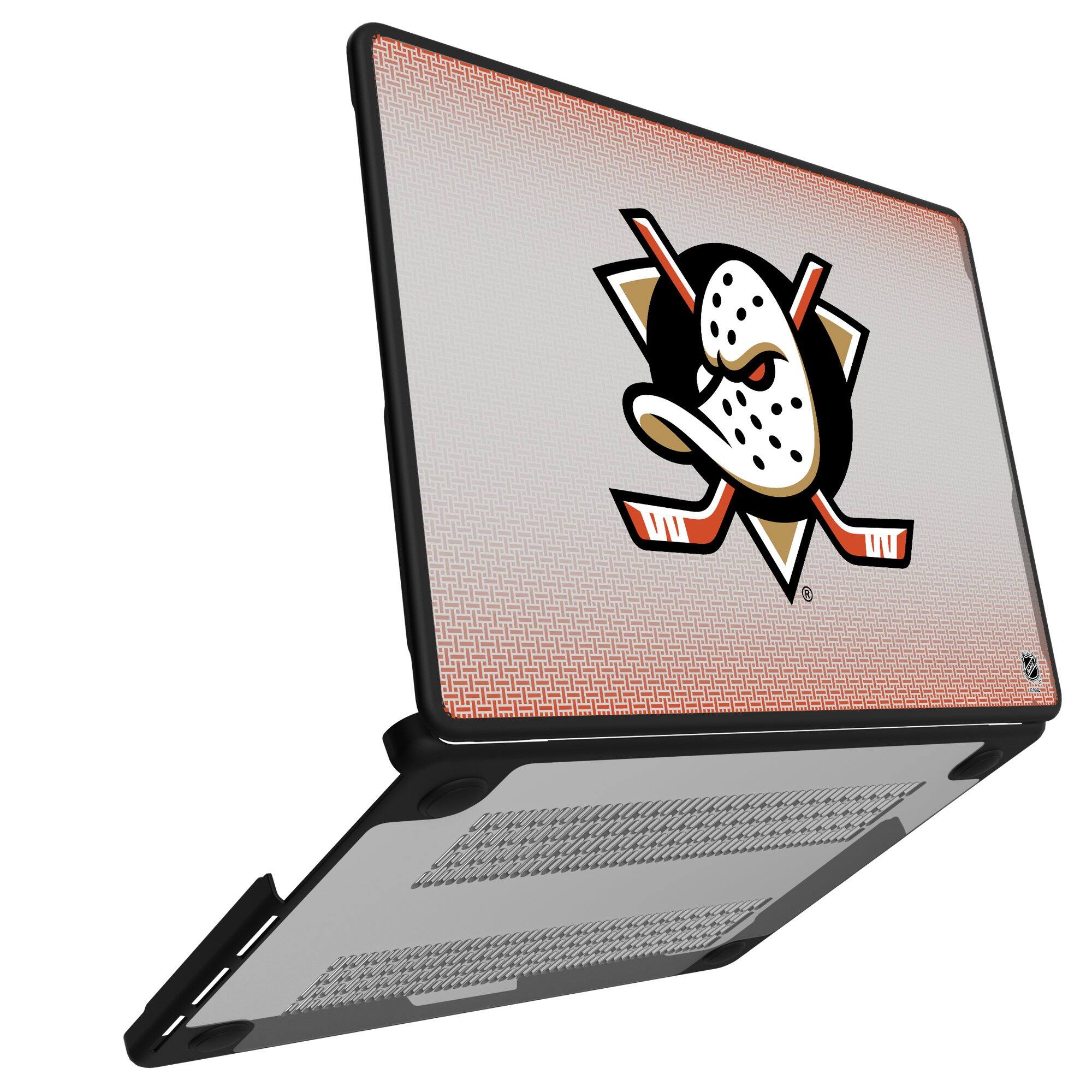 Alt View 1. Keyscaper - Anaheim Ducks Linen MacBook Case - Air 13 in - Multicolor.
