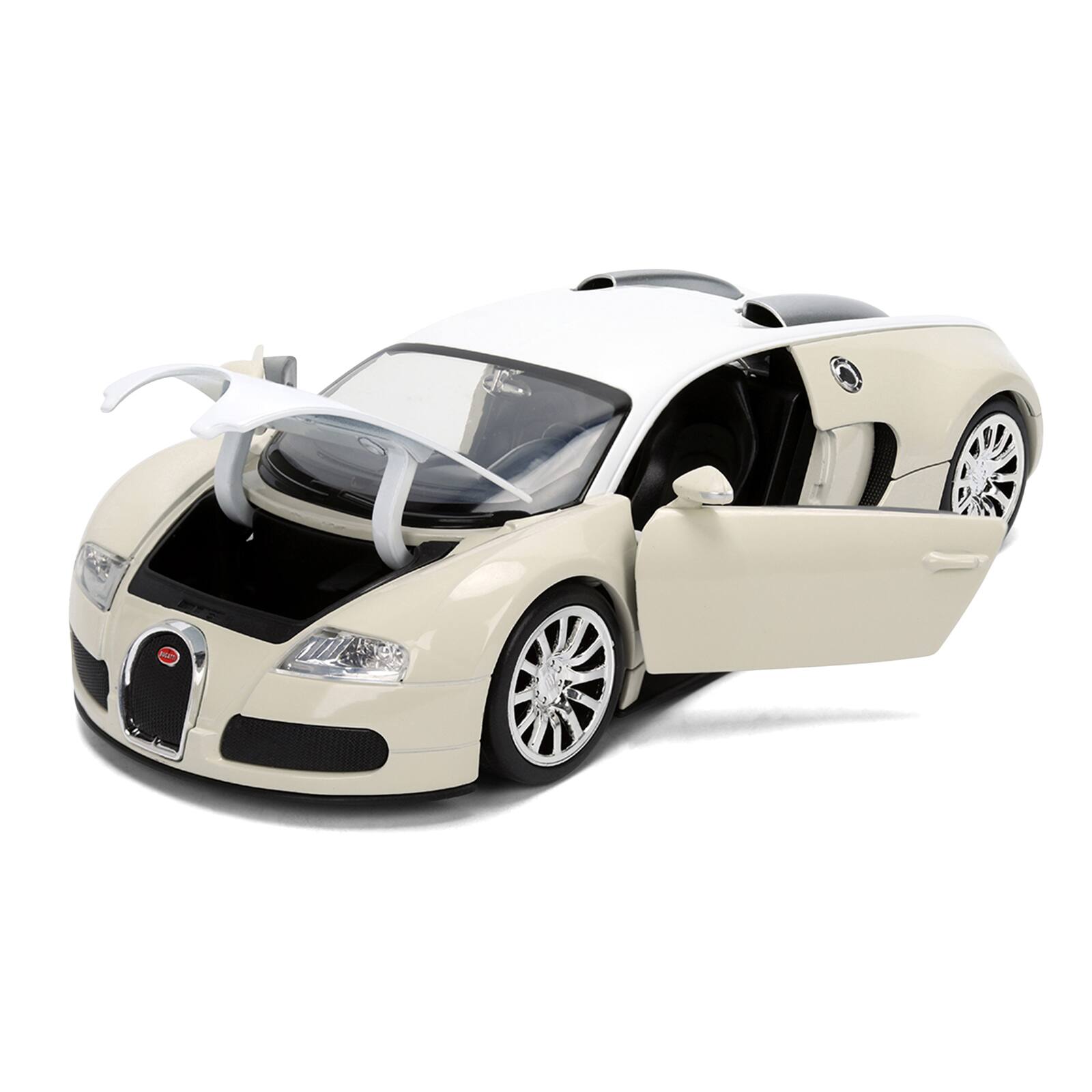 Alt View 1. Jada - 2011 Bugatti Veyron White and Tan "Furious 7" (2015) Movie "25 Years of Fast & Furious" Series 1/24 Model Car by Jada.