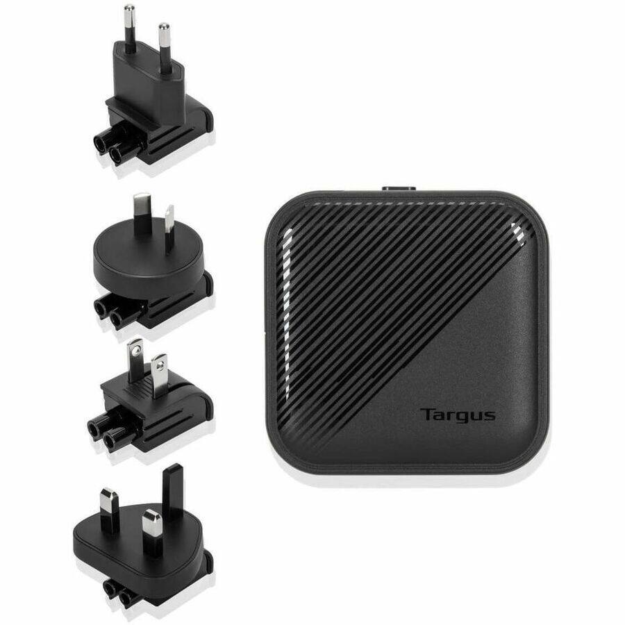 Alt View 2. Targus - Targus 65W GaN Wall Charger - 65 W - Europe, Asia, Australia, North America, South America - 120 V AC, 230 V AC Input - Black.