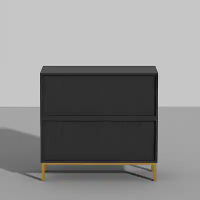 FUFU&GAGA 3 Drawer Dresser with Gold Accents: Modern Storage for Stylish Spaces Black BBZJ-KF200154-01 - Best Buy FUFU&GAGA 3 Drawer Dresser with Gold Accents: Modern Storage for Stylish Spaces Black BBZJ-KF200154-01 - Best Buy