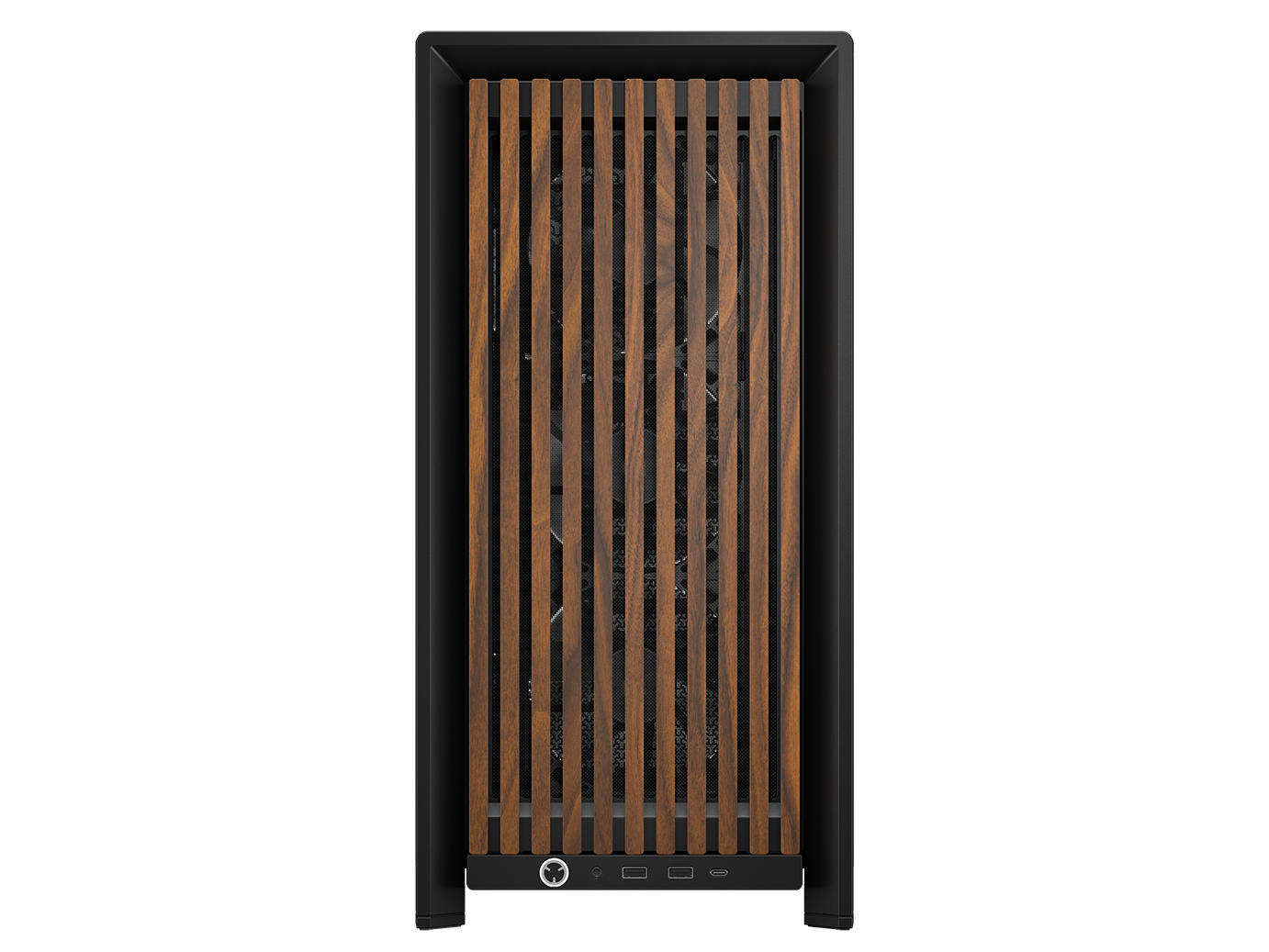 Alt View 6. CORSAIR - FRAME 4000D WOOD RS Modular High Airflow Mid-Tower PC Case - Black & Walnut.