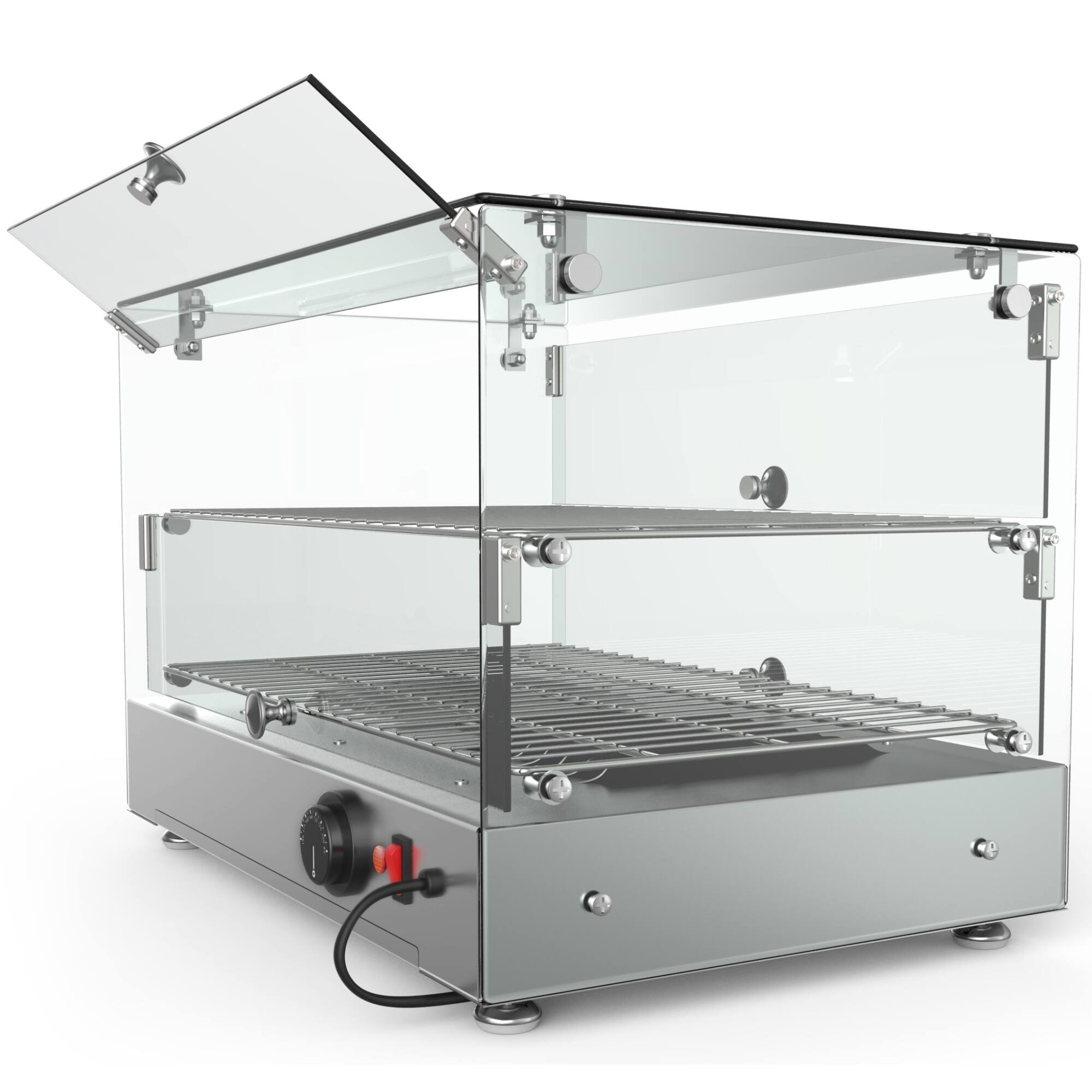 Alt View 3. Koolmore - 22 in. Glass Countertop Display Warmer, 1.7 cu. ft. HDC-1.7C. - Silver.