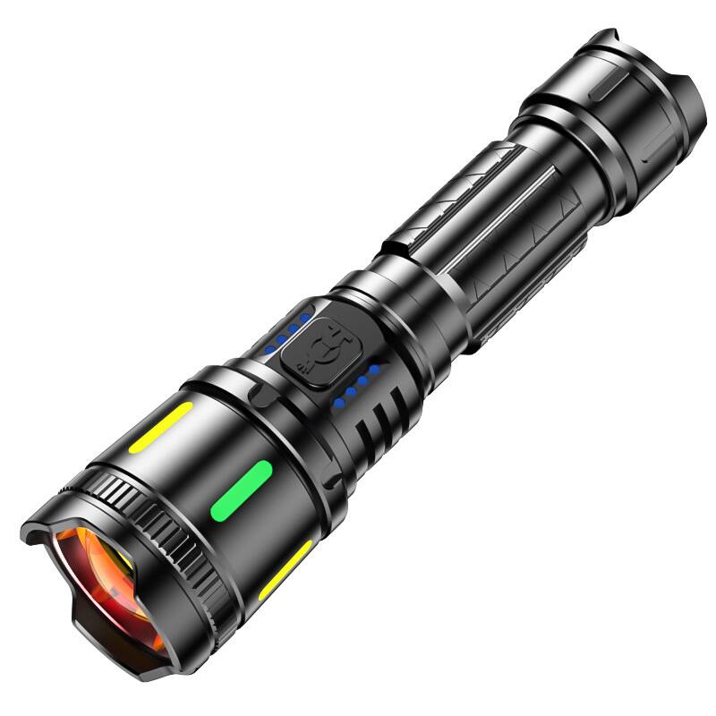 Front. Cluzine - Flashlight Aluminum LED Zoomable Adjustable Long Lasting Outdoor Emergency Camping Light.