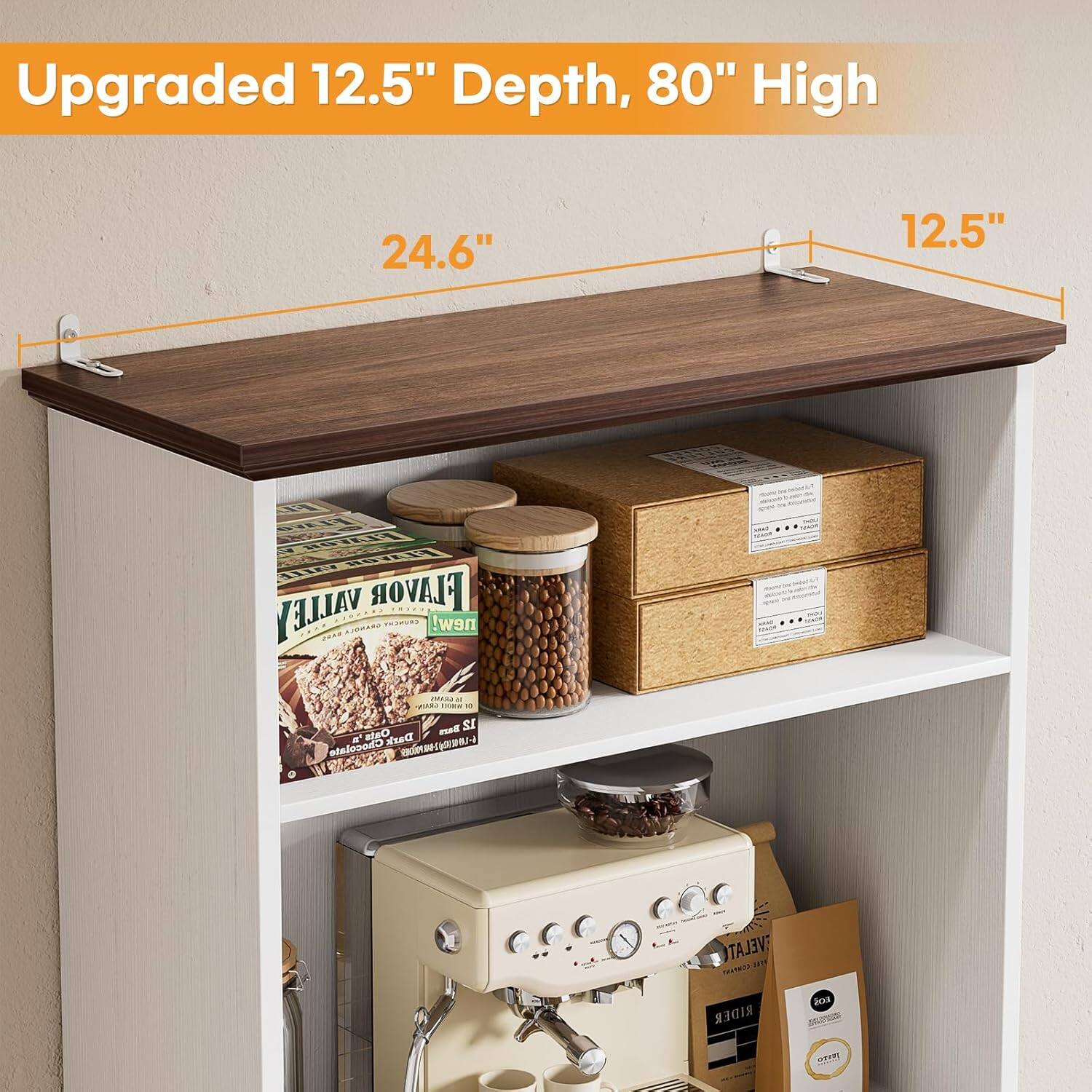 Upgraded 12.5" Depth, 80" High  
24.6"  
12.5"