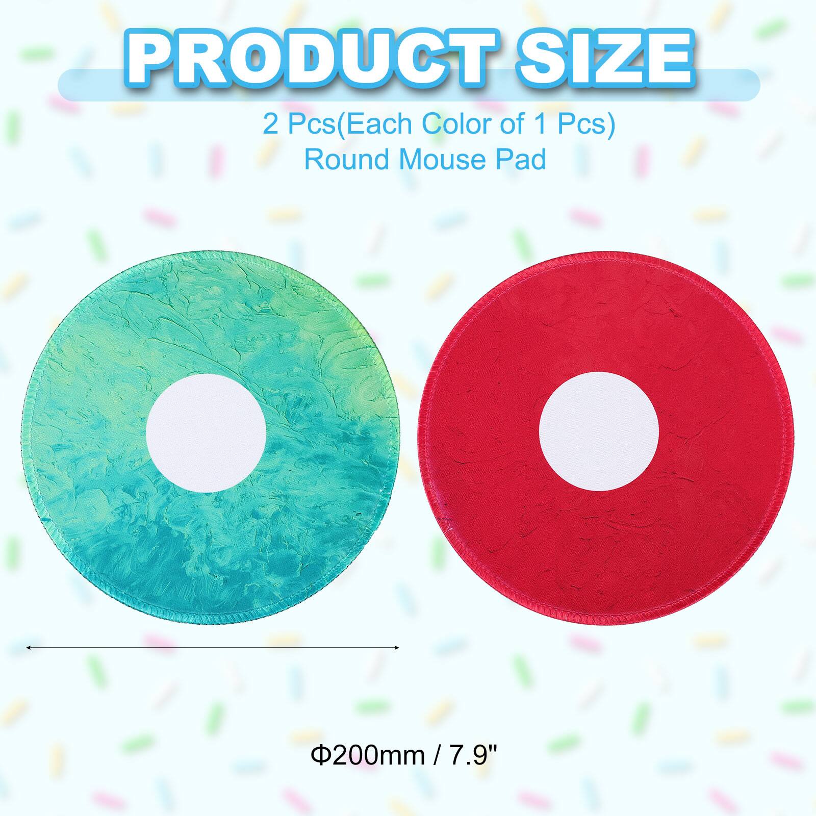 PRODUCT SIZE  
2 Pcs (Each Color of 1 Pcs)  
Round Mouse Pad  
Ø200mm / 7.9"