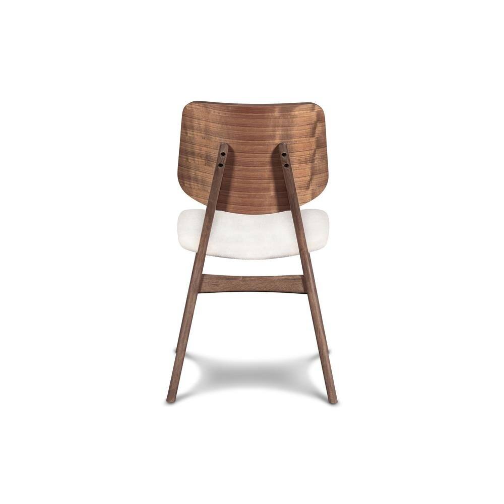 Alt View 2. FurniFact - Walnut Solid Wood Dining Chairs Set of 2 – Classic Chairs for Dining - Walnut.