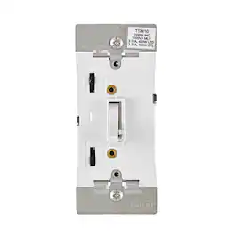 Leviton - 1000 W Toggle Dimmer Slide Switch 1 pk - White