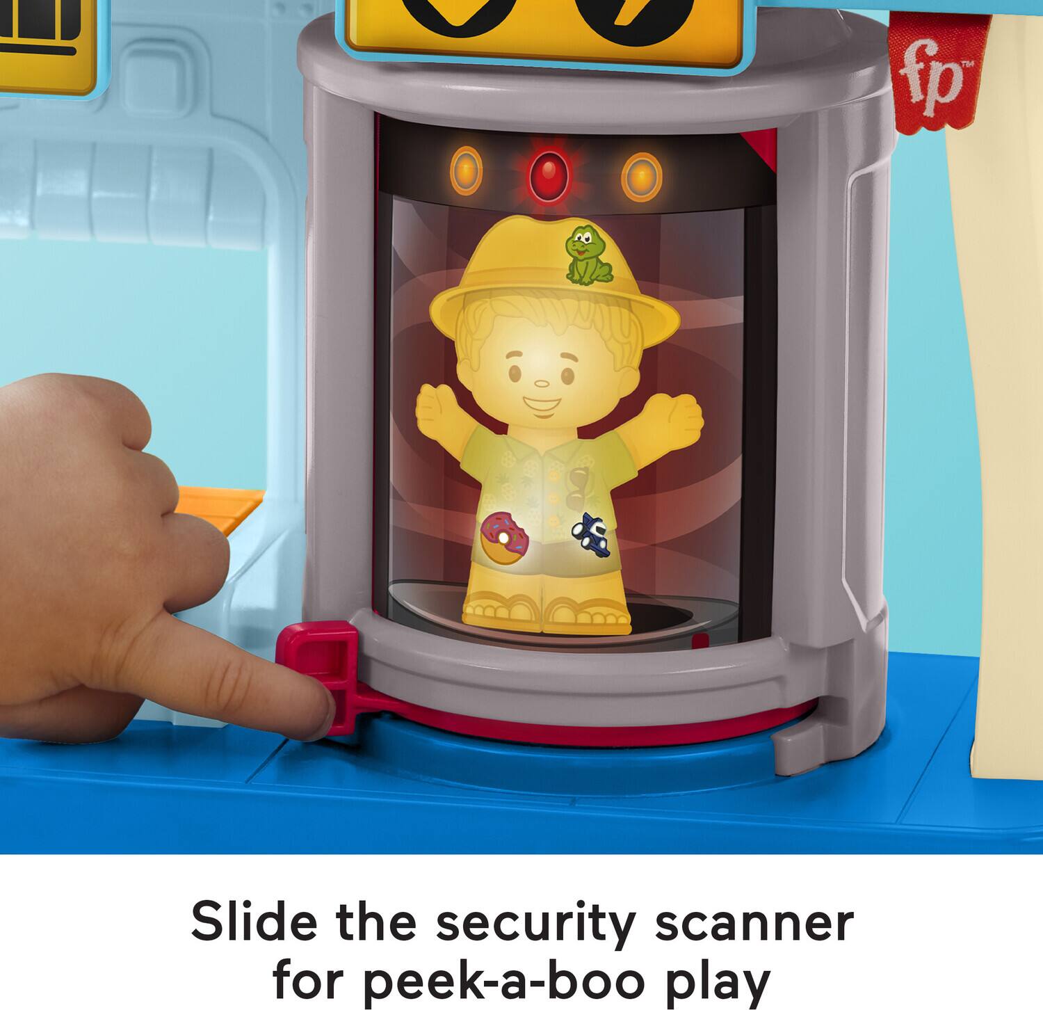 Slide the security scanner for peek-a-boo play