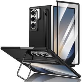 Dteck - Full-Body Protective Case for Samsung Galaxy Z Fold8 Ultra with Stylus & Screen Protector,Rugged Lens Stand Hard Shell - Black
