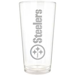 Great American Products - Pittsburgh Steelers Etched 16oz. Vertical Rally Cry Pint Glass - Multicolor
