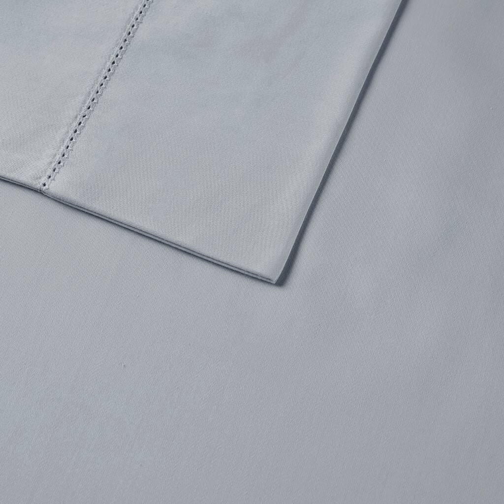 Alt View 5. Gracie Mills - Gracie Mills Evangeline 500TC Deep Pocket Sateen Weave Egyptian Cotton Sheet Set - Grey.