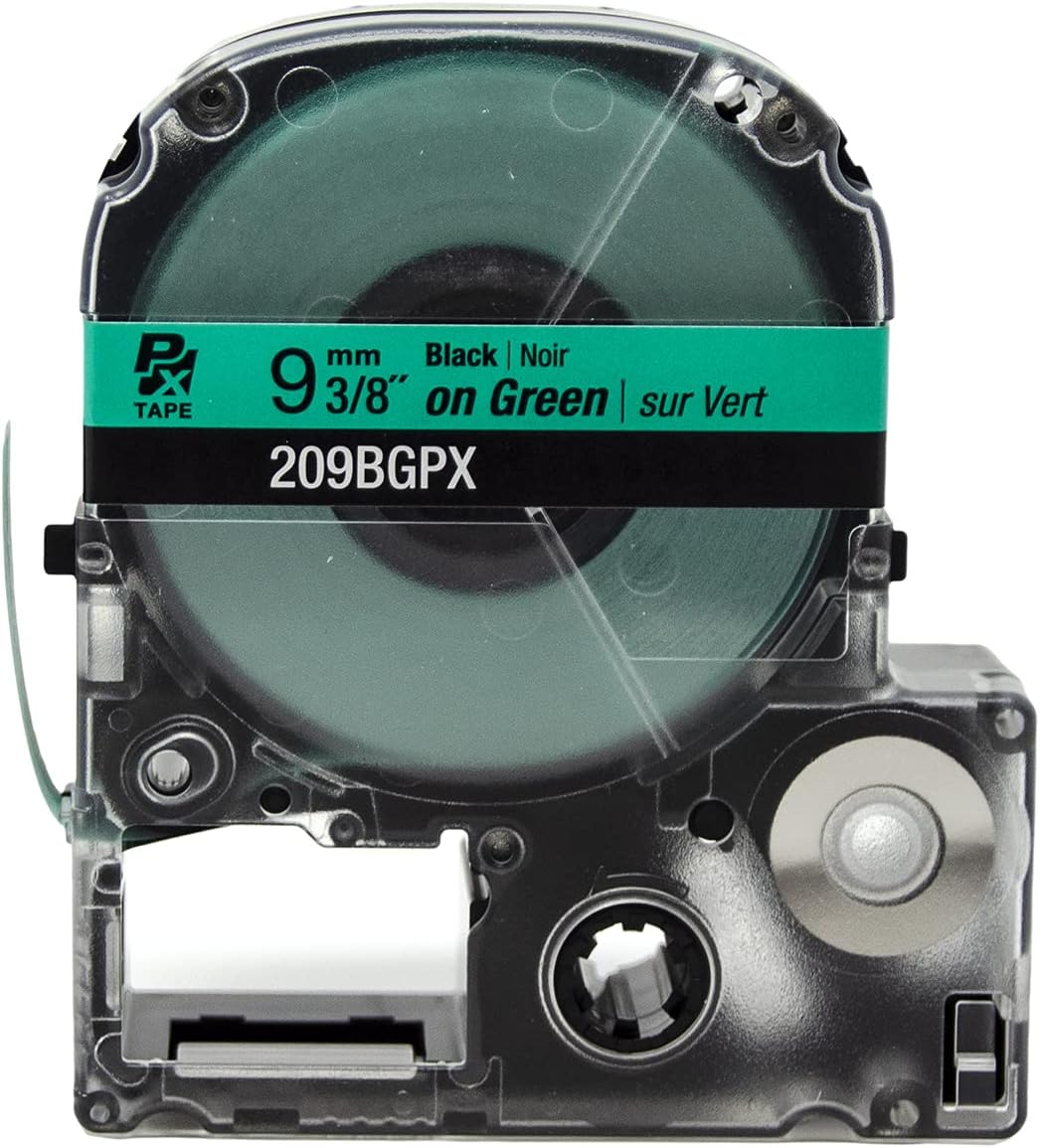 9 mm 3/8" Black | Noir on Green | sur Vert  
209BGPX