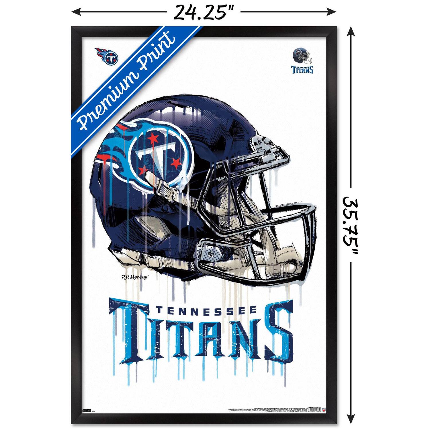 24.25" x 35.75"  
Premium Print  
TITANS  
TENNESSEE TITANS
