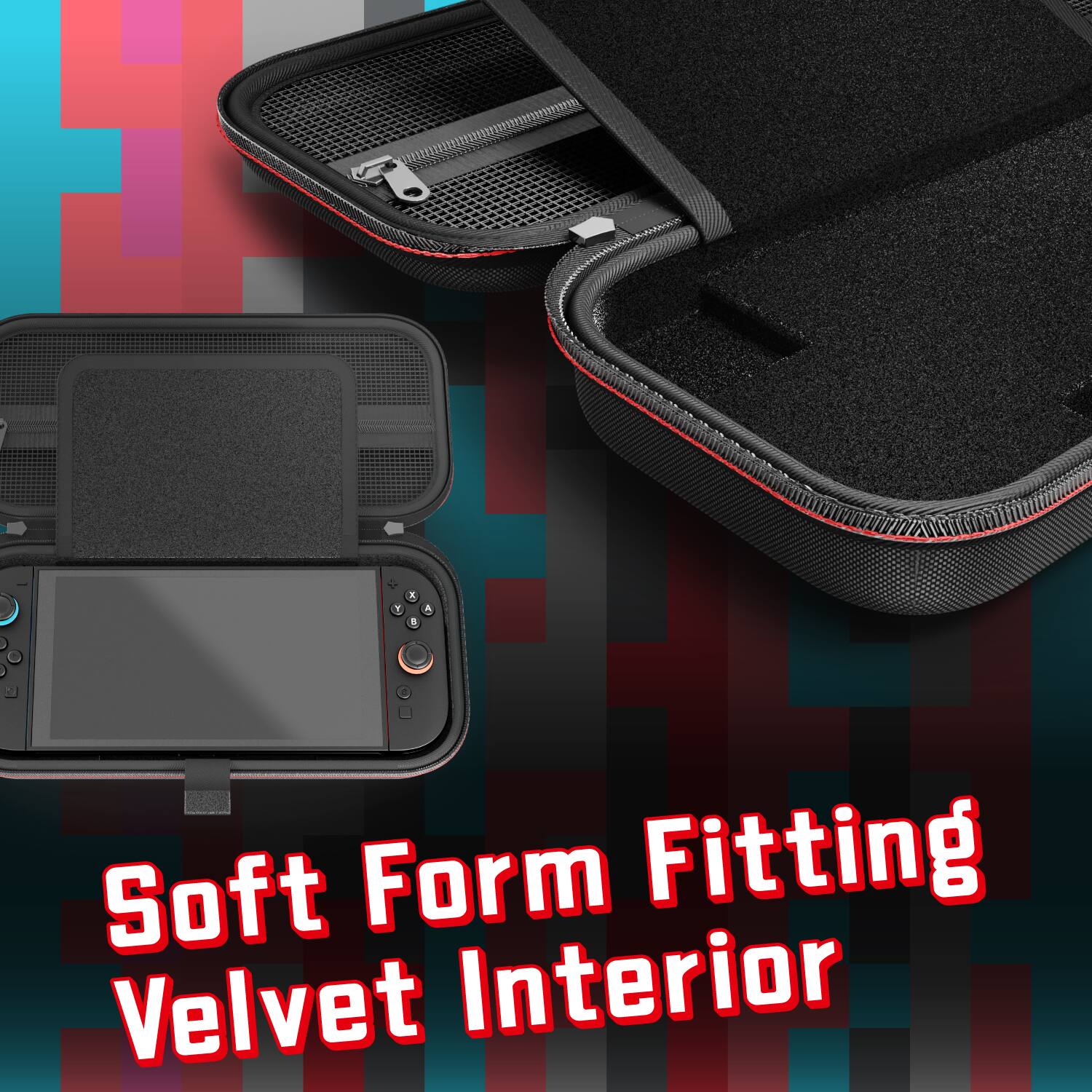 Soft Form Fitting Velvet Interior.