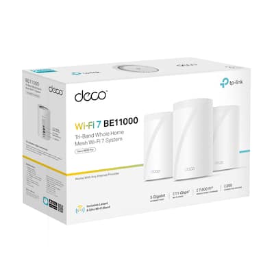 TP Link Deco BE65 Pro BE11000 Tri Band Wi Fi 7 Whole Home Mesh TP Link Deco BE65 Pro BE11000 Tri Band Wi Fi 7 Whole Home Mesh