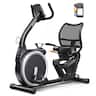 MERACH - Recumbent Exercise Bike for Home Seniors Adults with Smart Bluetooth, Exclusive App, LCD, Heart Rate Handle - Black
