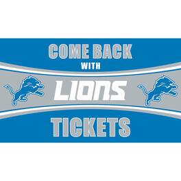 Evergreen Enterprises - Detroit Lions 28" x 16" Come Back With Tickets Door Mat - Multicolor