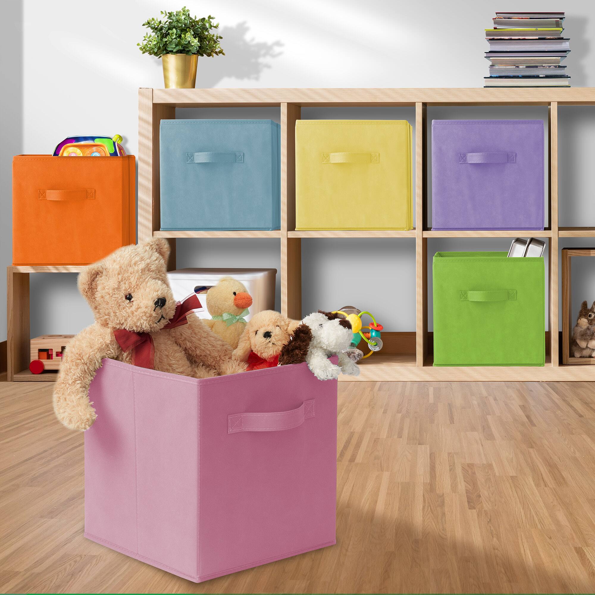 Alt View 4. Casafield - (Set of 6) Collapsible Fabric Cubes - Storage Bins.