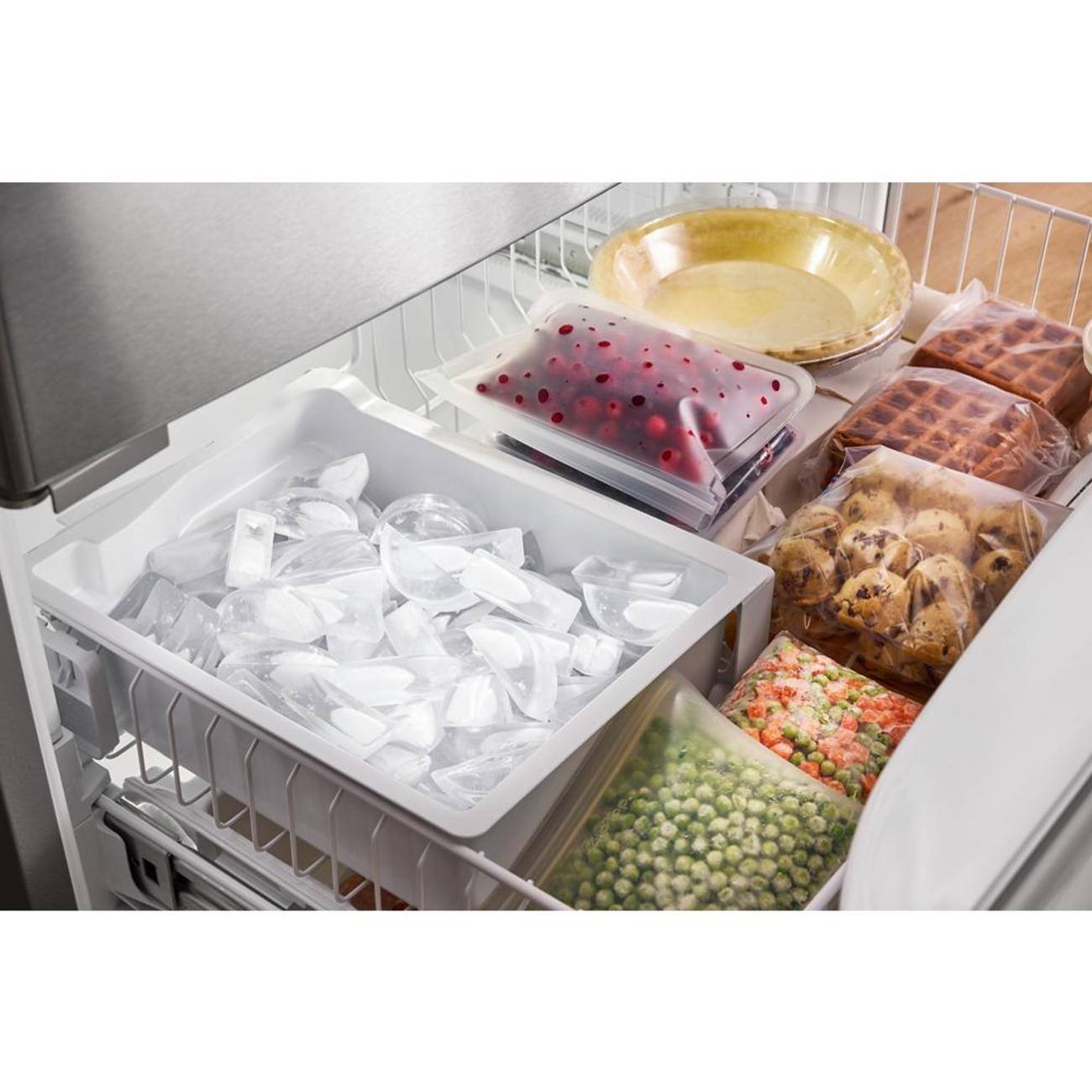 Alt View 10. KitchenAid - 20 Cu. Ft. 36-Inch Counter-Depth French Door Refrigerator with Internal Water Dispenser - PrintShield Stainless.