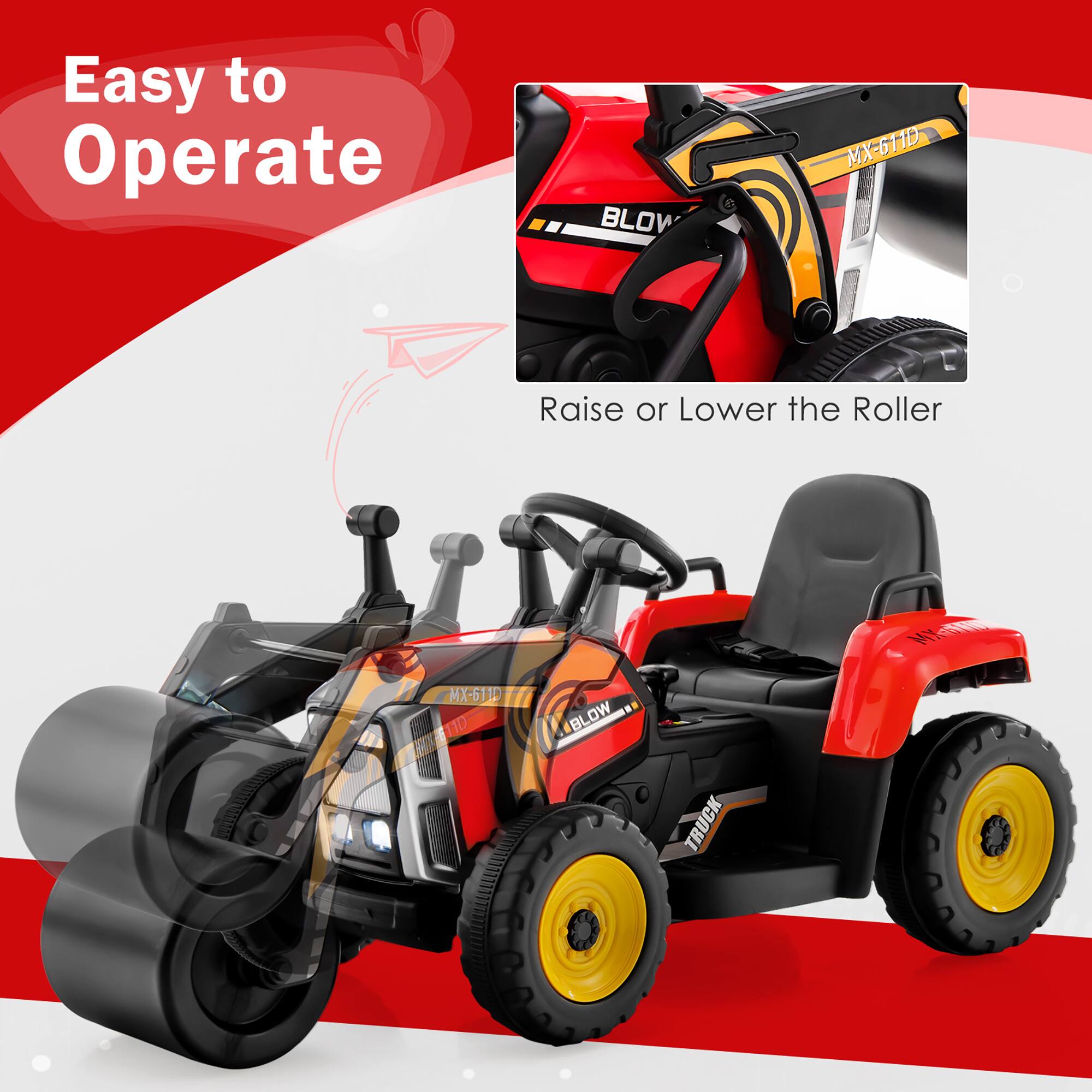 Easy to Operate

Raise or Lower the Roller

BLOW MX-611D

BLOW TRUCK