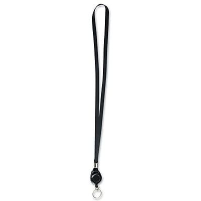 Alt View 1. Advantus - 36" Lanyard With Retractable ID Reel, 12/Pack - Black.