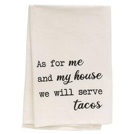 BreeBe - *We Will Serve Tacos Dish Towel - White, Black