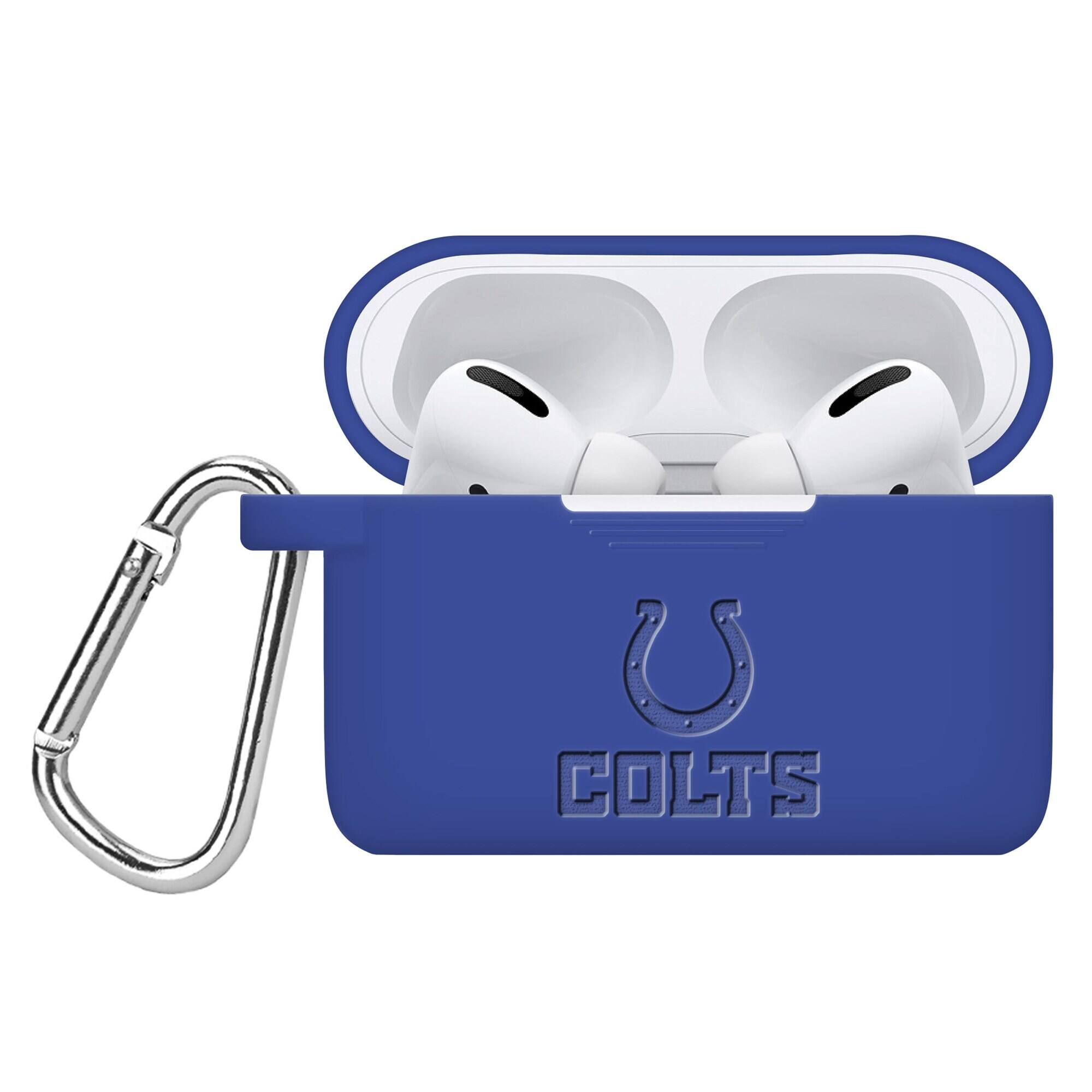Front. Artinian - Indianapolis Colts Debossed Silicone Airpods Pro Case Cover - No Size - Multicolor.