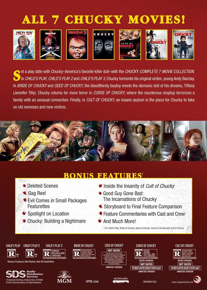 Back. Chucky: Complete 7-movie collection (DVD New Box Art) [DVD].