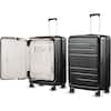 Front. LUGGEX - LUGGEX 28 Inch Checked Luggage Opening Expandable Polycarbonate Hardside Suitcase with TSA Approved Lock - FX-Core - Black.