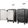 LUGGEX - 28 Inch Expandable Checked Luggage Opening Polycarbonate Hardside Suitcase with TSA Approved Lock FLO - FX-Core - Black