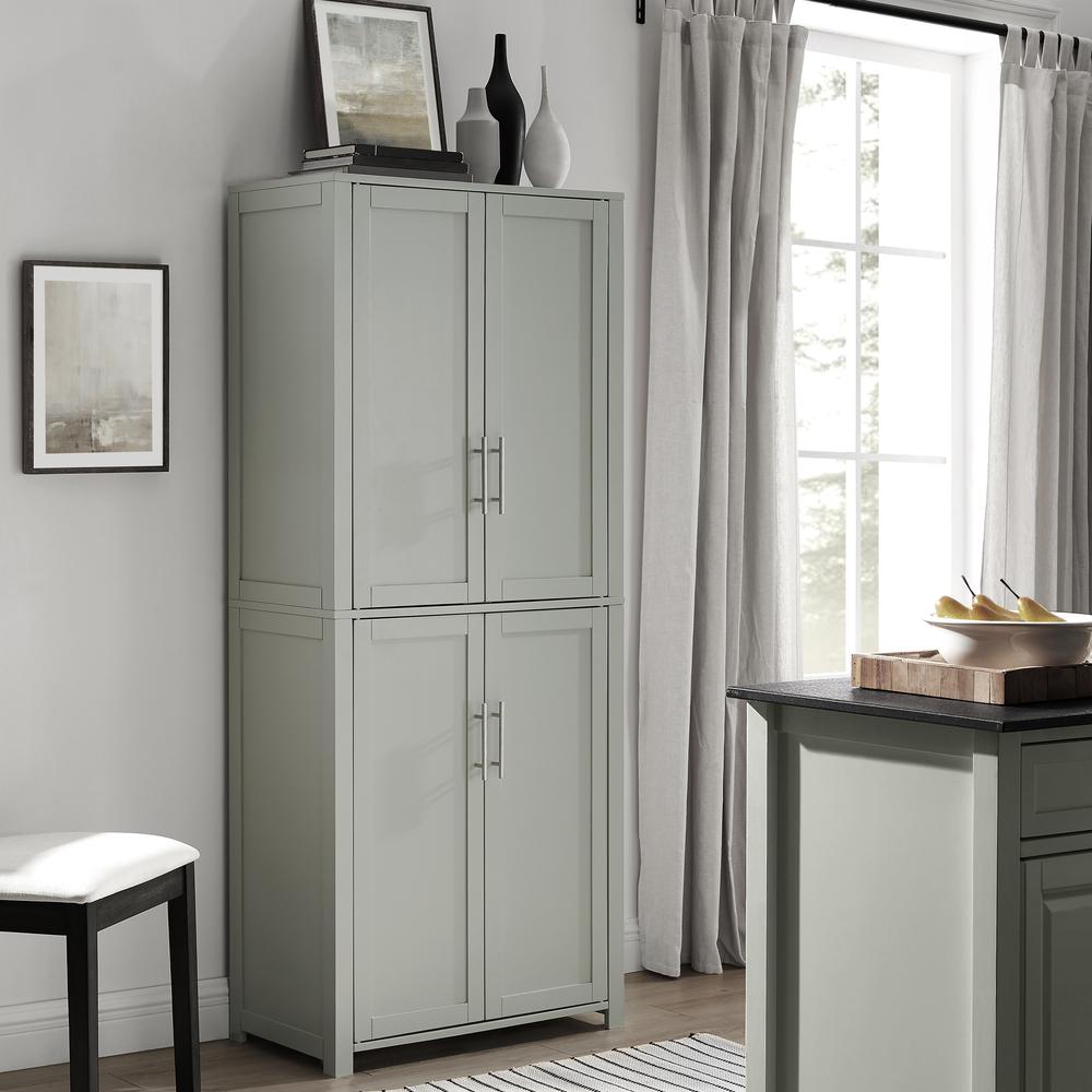 Alt View 10. Crosley Furniture - Savannah Tall Kitchen Storage Pantry - Gray.