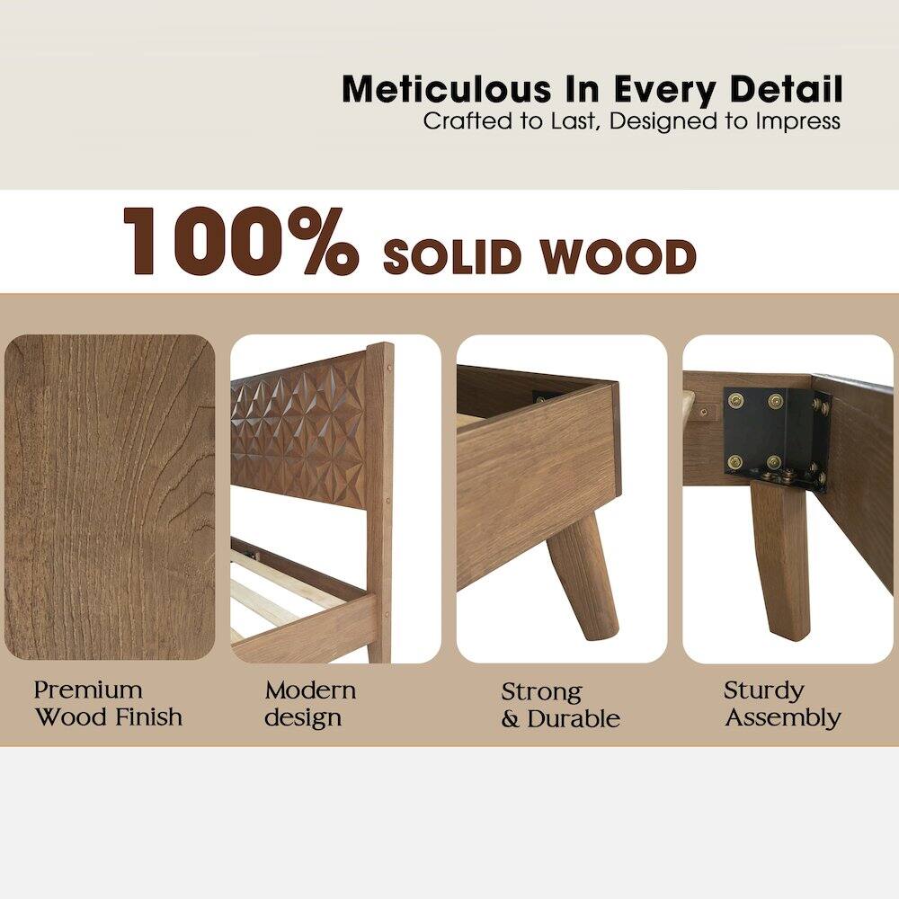 Meticulous In Every Detail  
Crafted to Last, Designed to Impress  

100% SOLID WOOD  

Premium Wood Finish  
Modern design  
Strong & Durable  
Sturdy Assembly