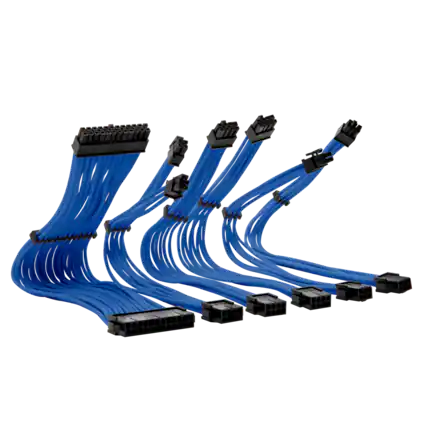 Front. YEYIAN - Yeyian - PSU Cable Extension Kit Kabel Series 1000, Blue - SKU: KS1000A - Blue.