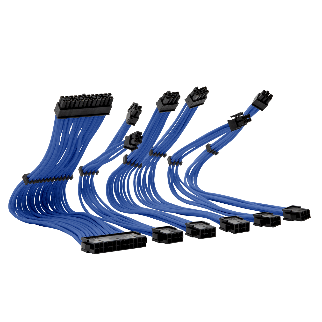 Front. YEYIAN - Yeyian - PSU Cable Extension Kit Kabel Series 1000, Blue - SKU: KS1000A - Blue.