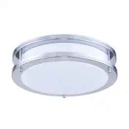 Elitco Lighting - Led Double Ring Ceiling Flush - BRUSHED NICKEL