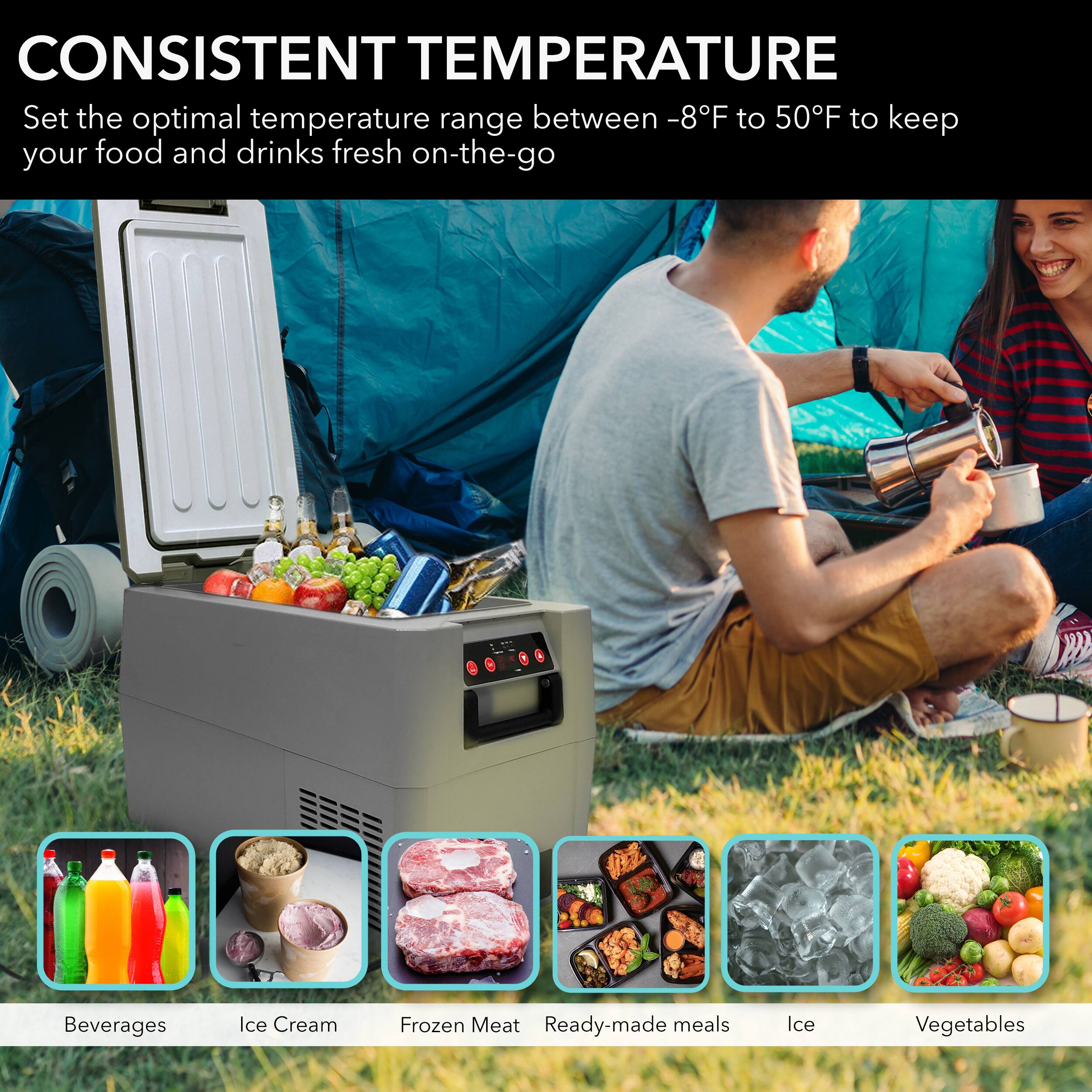 Alt View 12. Whynter - 34 Quart Compact Portable Freezer Refrigerator with 12v DC Option - Gray.